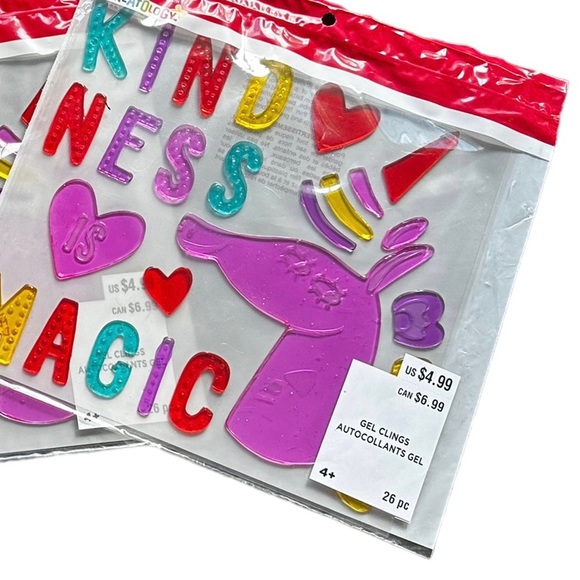 NWT ❤️ Valentine love unicorn gel clings from Michael’s - Picture 2 of 3